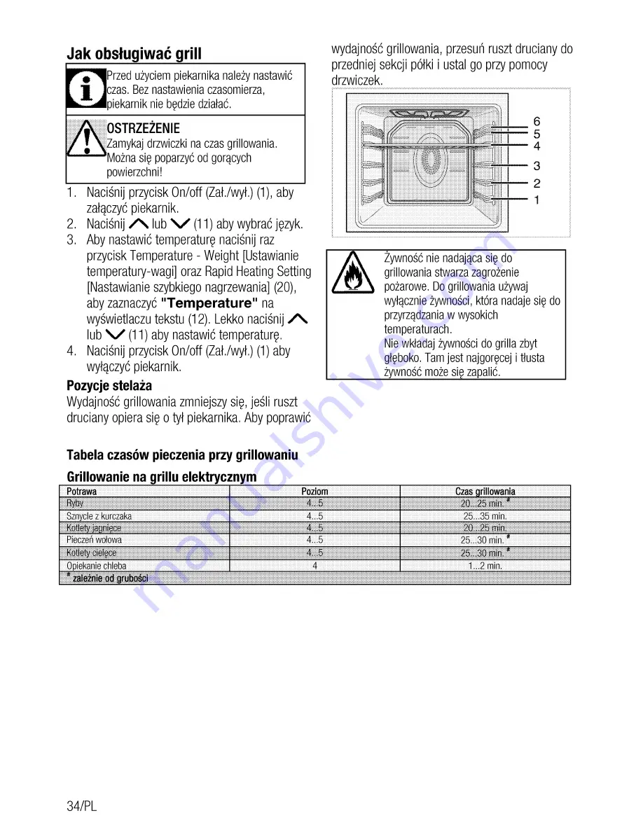 Beko OIM 39701 Скачать руководство пользователя страница 70