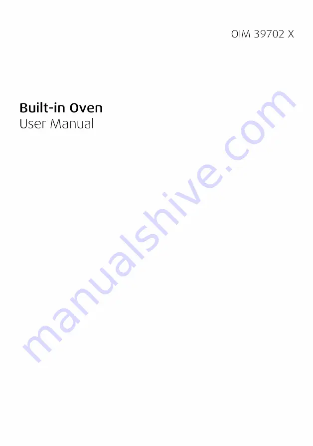 Beko OIM-39702-X User Manual Download Page 1