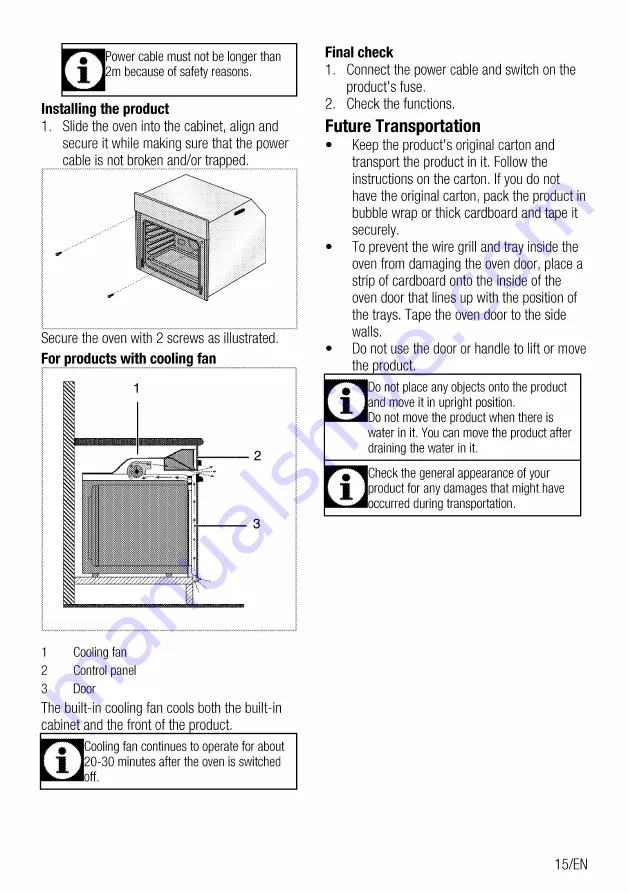 Beko OIM-39702-X User Manual Download Page 15