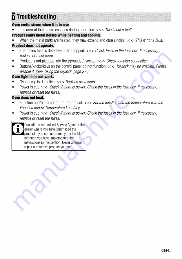 Beko OIM-39702-X User Manual Download Page 39