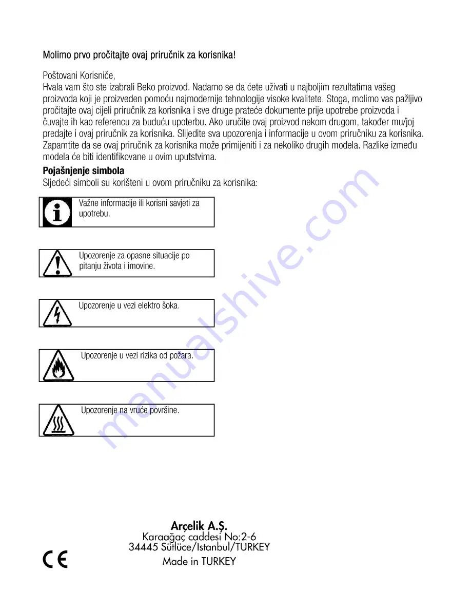 Beko OSE 24130 B User Manual Download Page 66