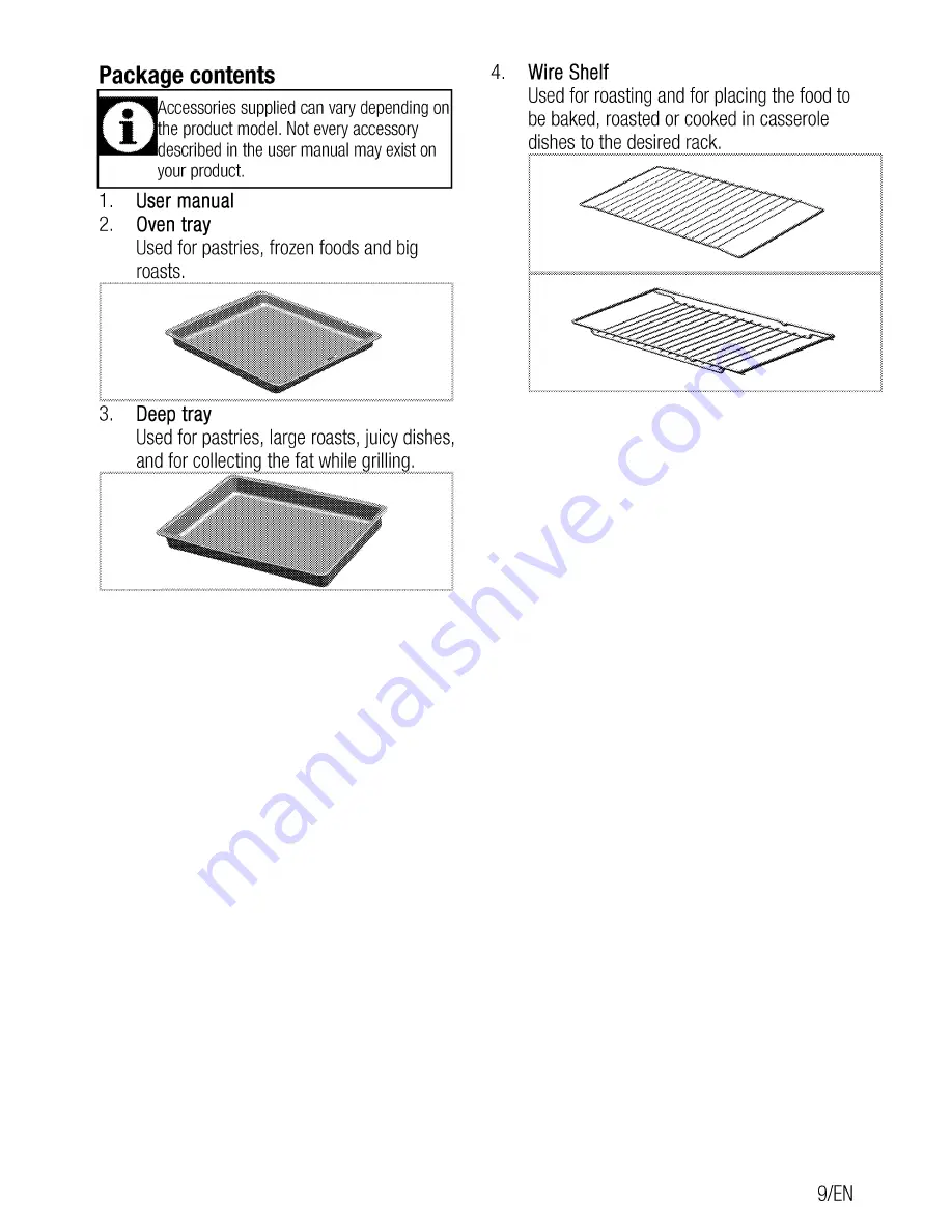 Beko OUC 22010 User Manual Download Page 9