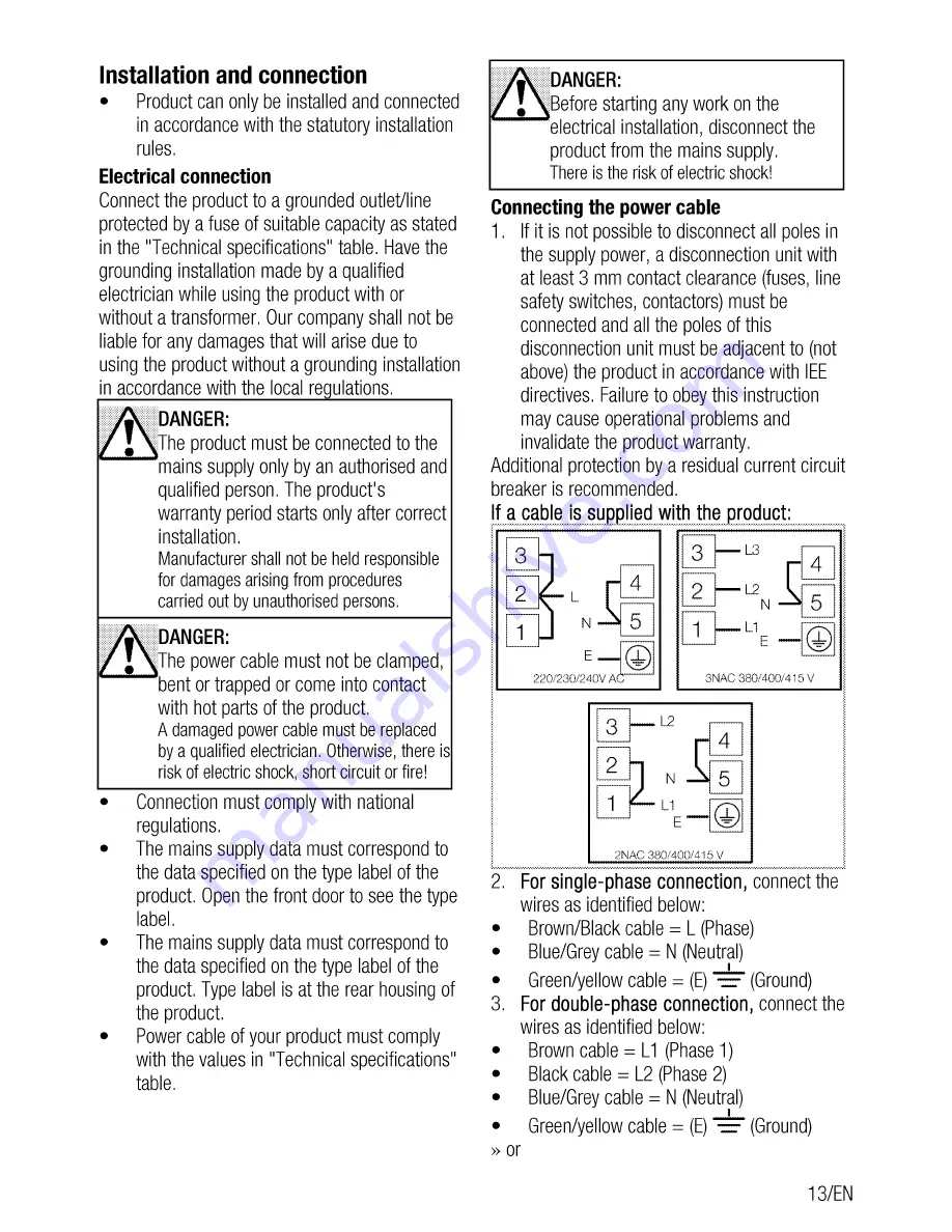 Beko OUC 22010 User Manual Download Page 13