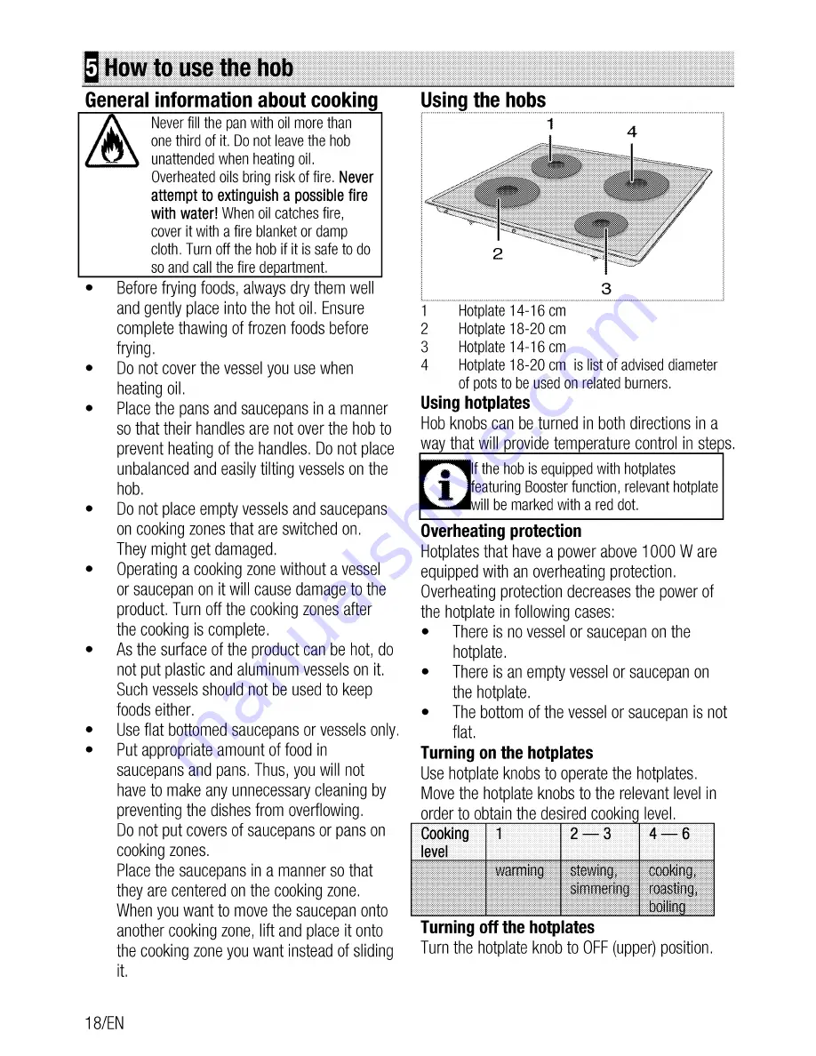 Beko OUC 22010 User Manual Download Page 18