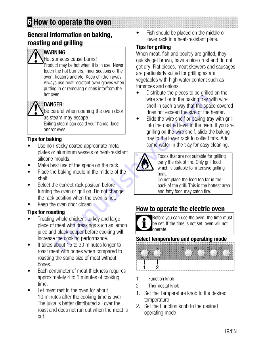 Beko OUC 22010 User Manual Download Page 19