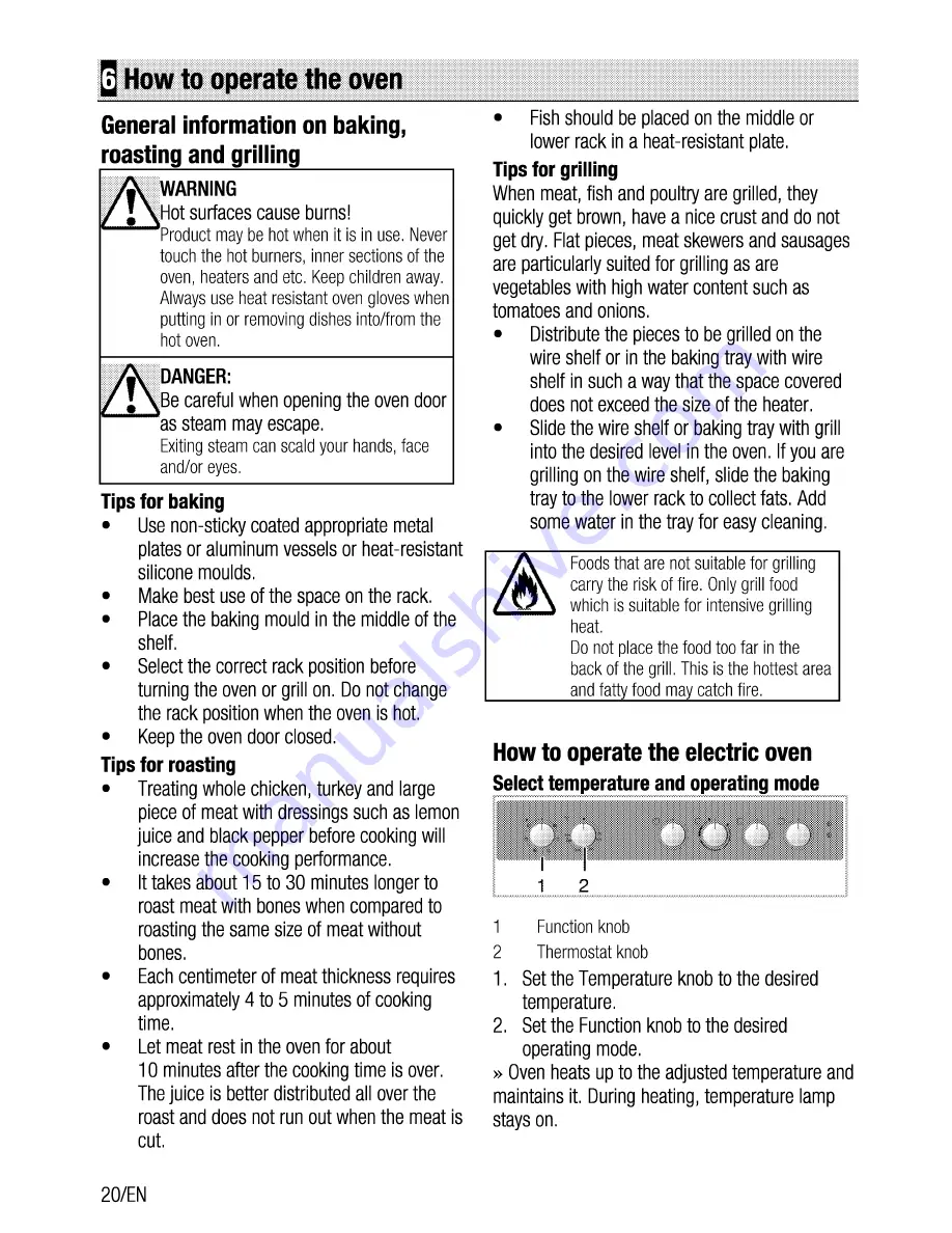 Beko OUE 22020 User Manual Download Page 20