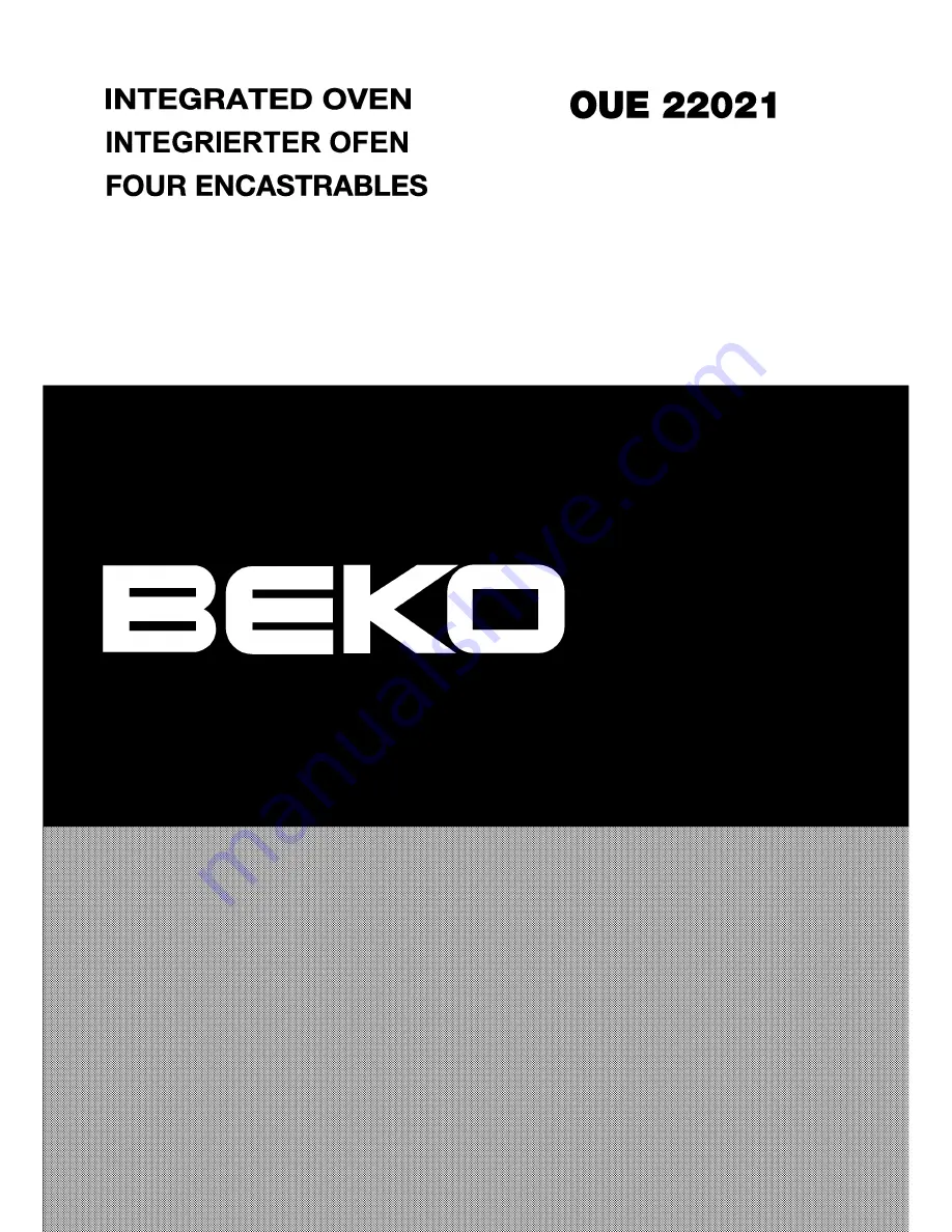 Beko OUE 22021 Manual Download Page 1