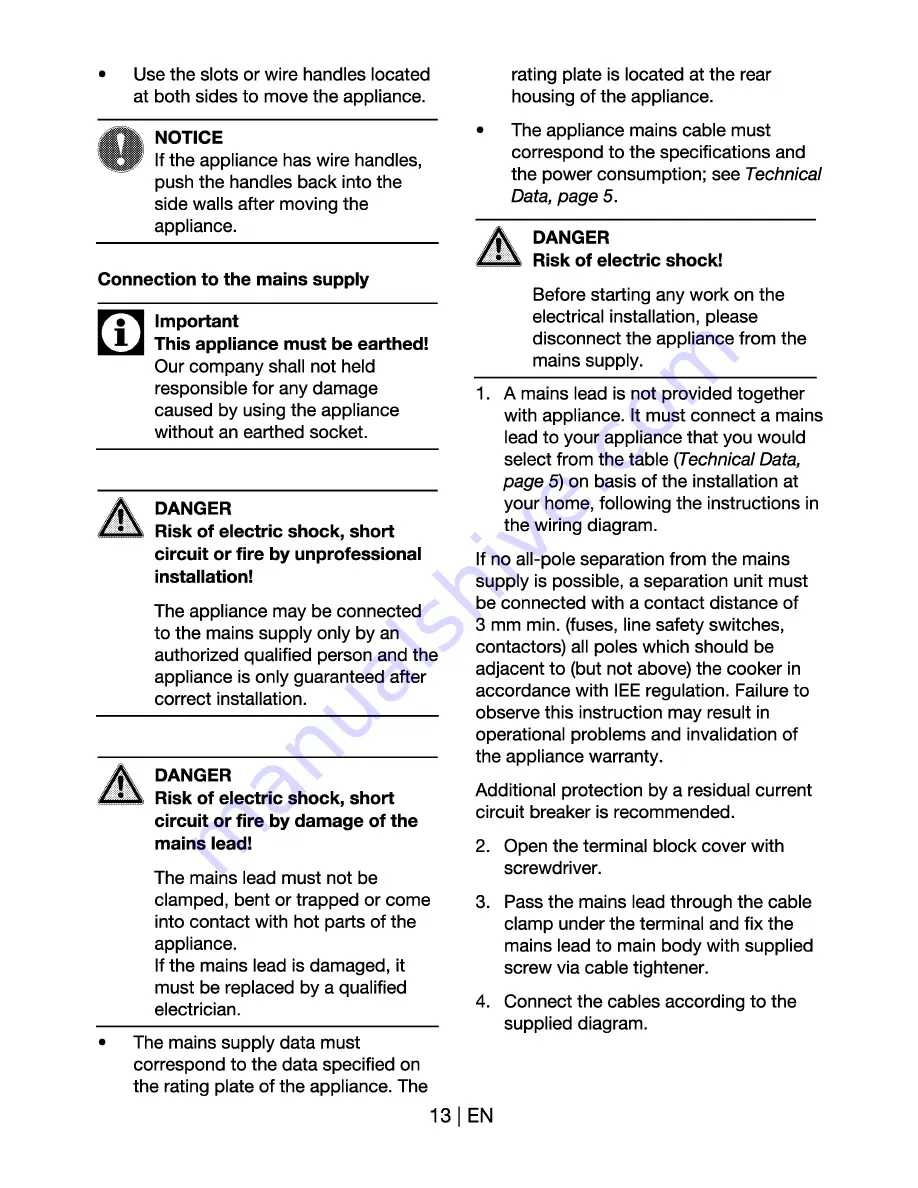 Beko OUE 22021 Manual Download Page 13