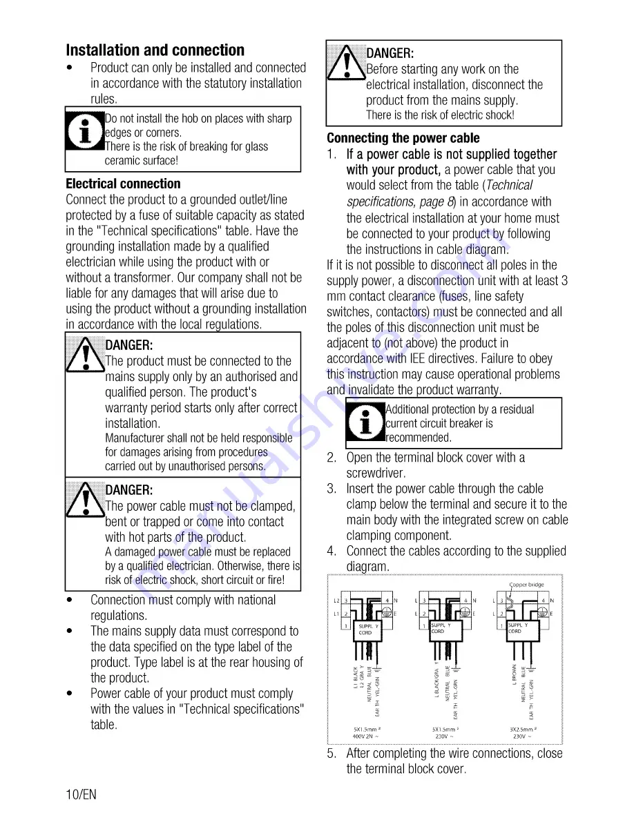 Beko QHC 64402 T User Manual Download Page 10