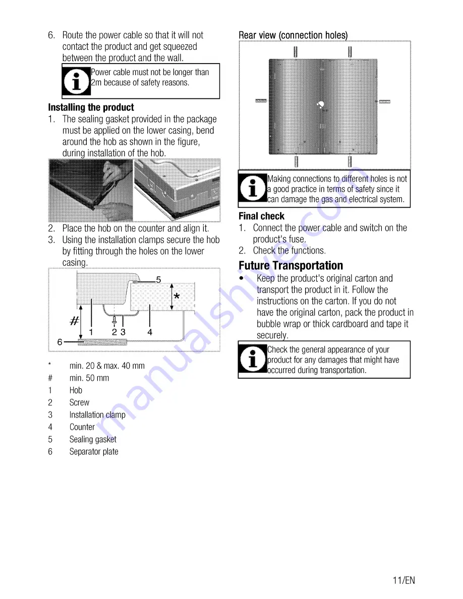 Beko QHC 64402 T User Manual Download Page 11