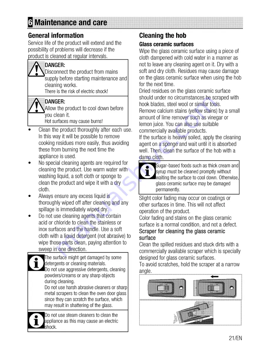 Beko QHC 64402 T User Manual Download Page 21