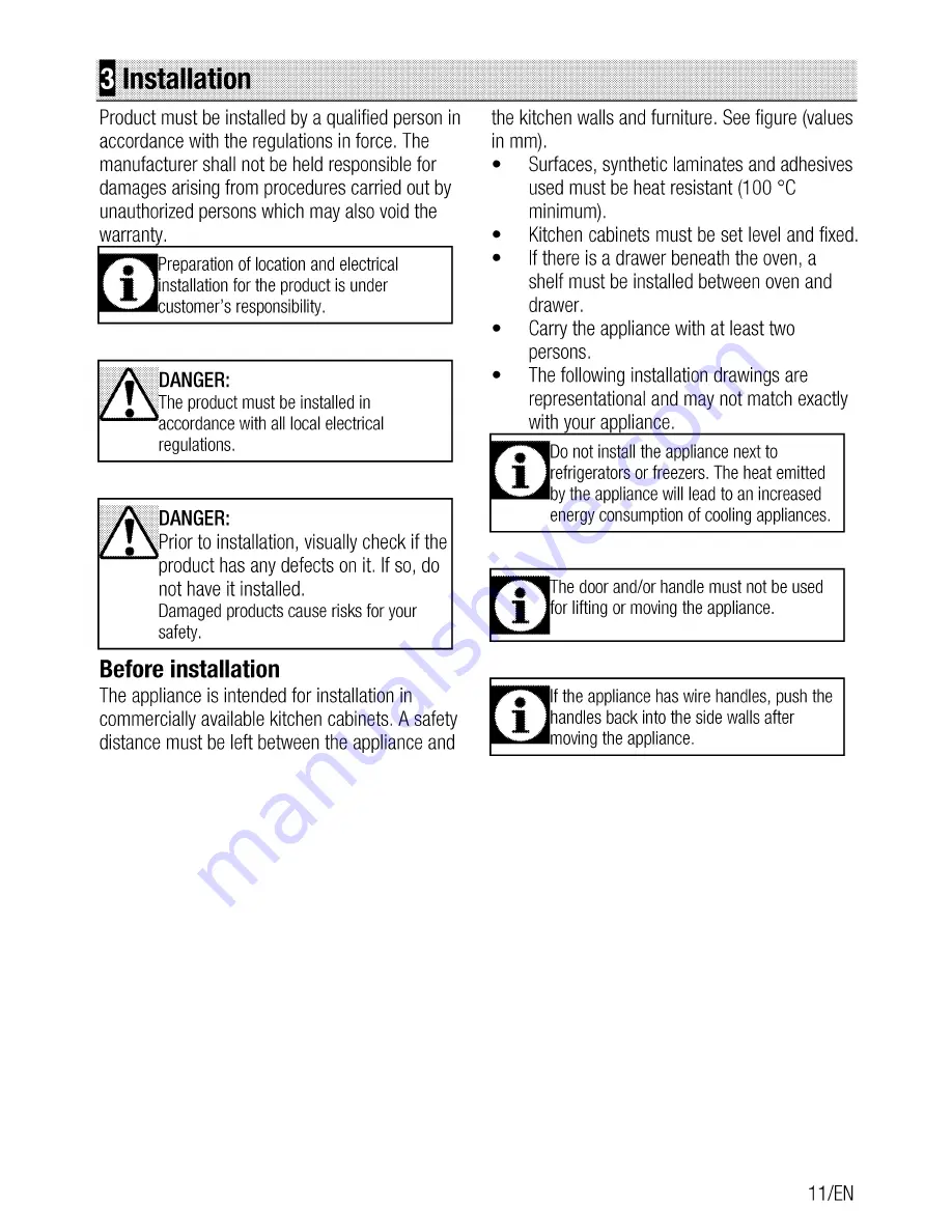 Beko QOM243B User Manual Download Page 11