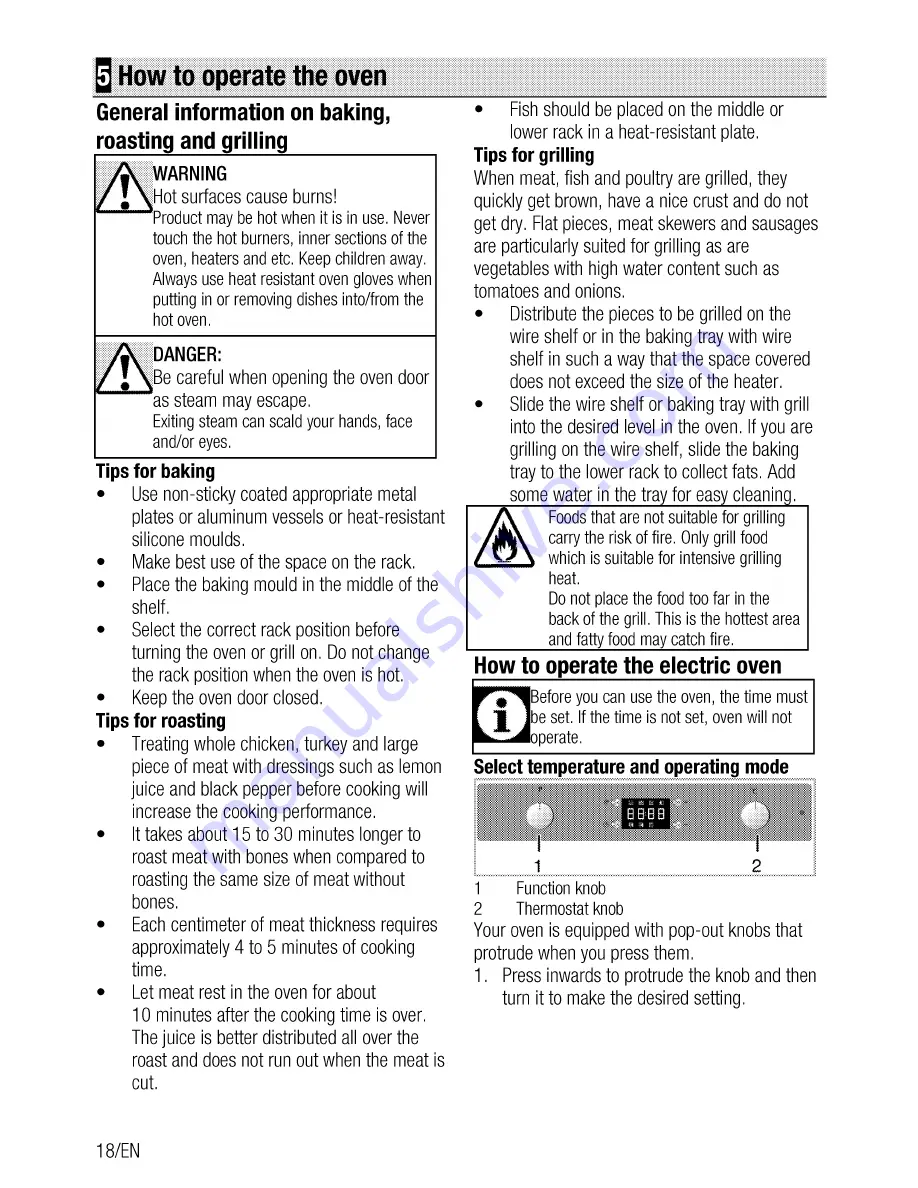 Beko QOM243B User Manual Download Page 18