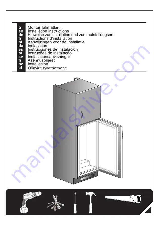 Beko RBI 2301 Installation Instructions Manual Download Page 1