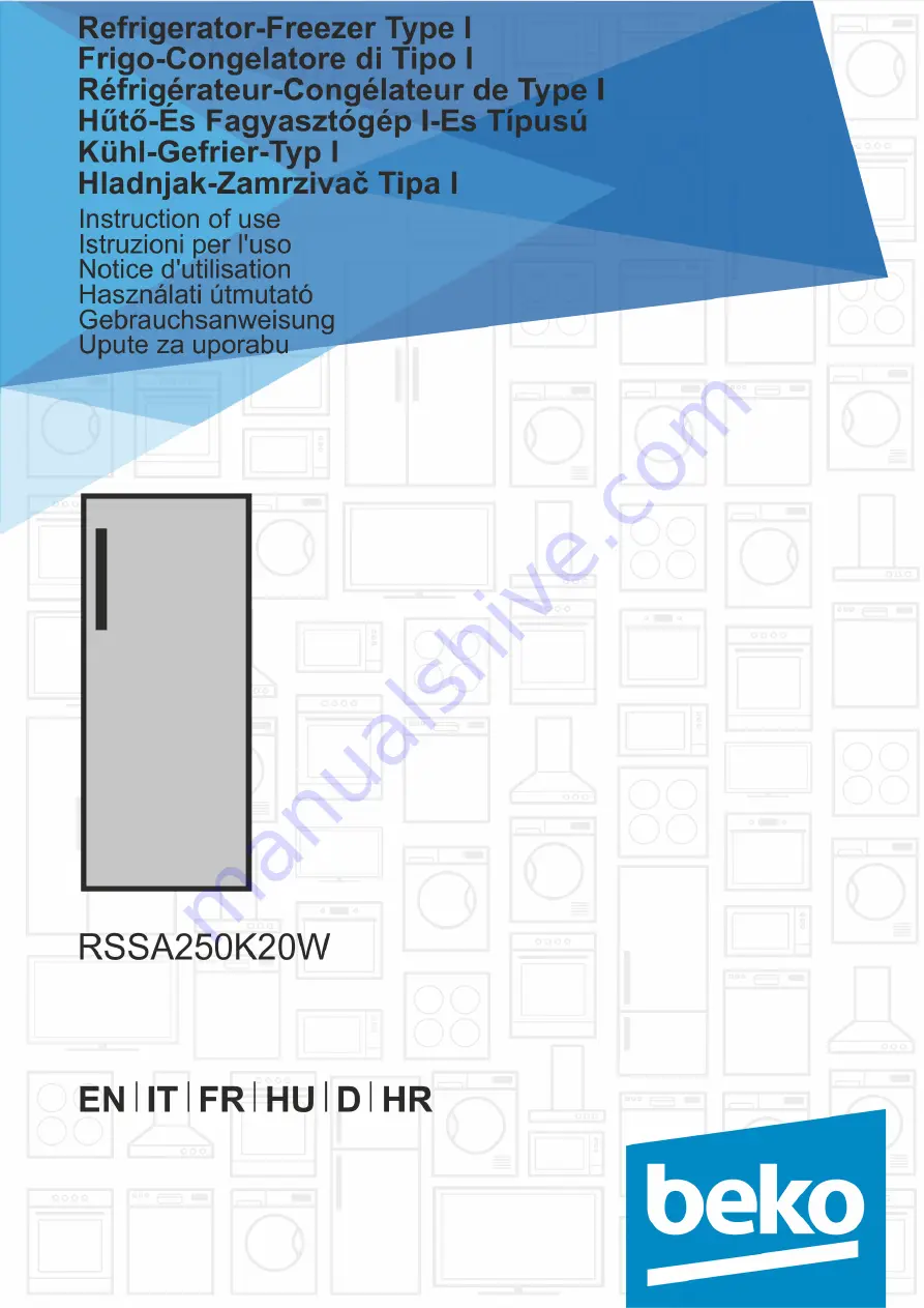 Beko RSSA250K20W Instructions For Use Manual Download Page 1