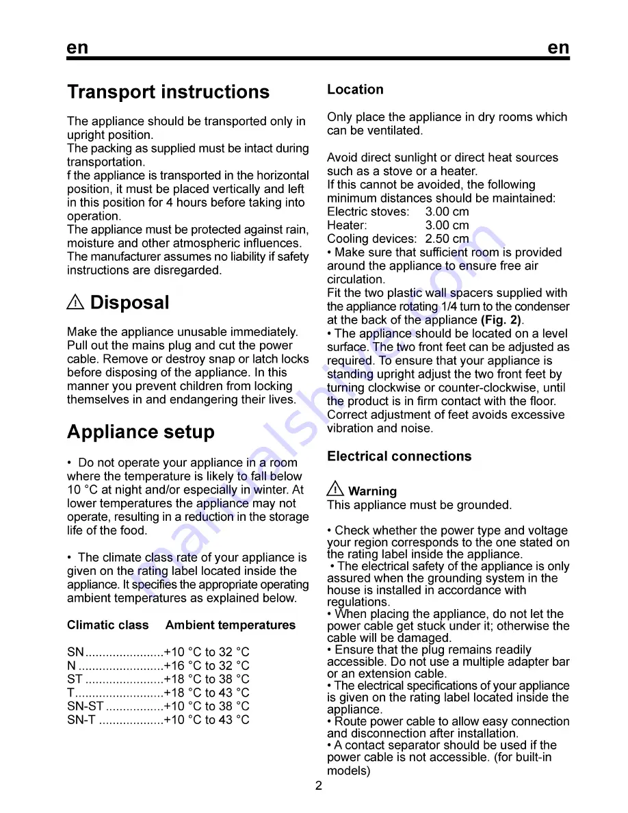 Beko TSE 1240 Instruction Manual Download Page 8