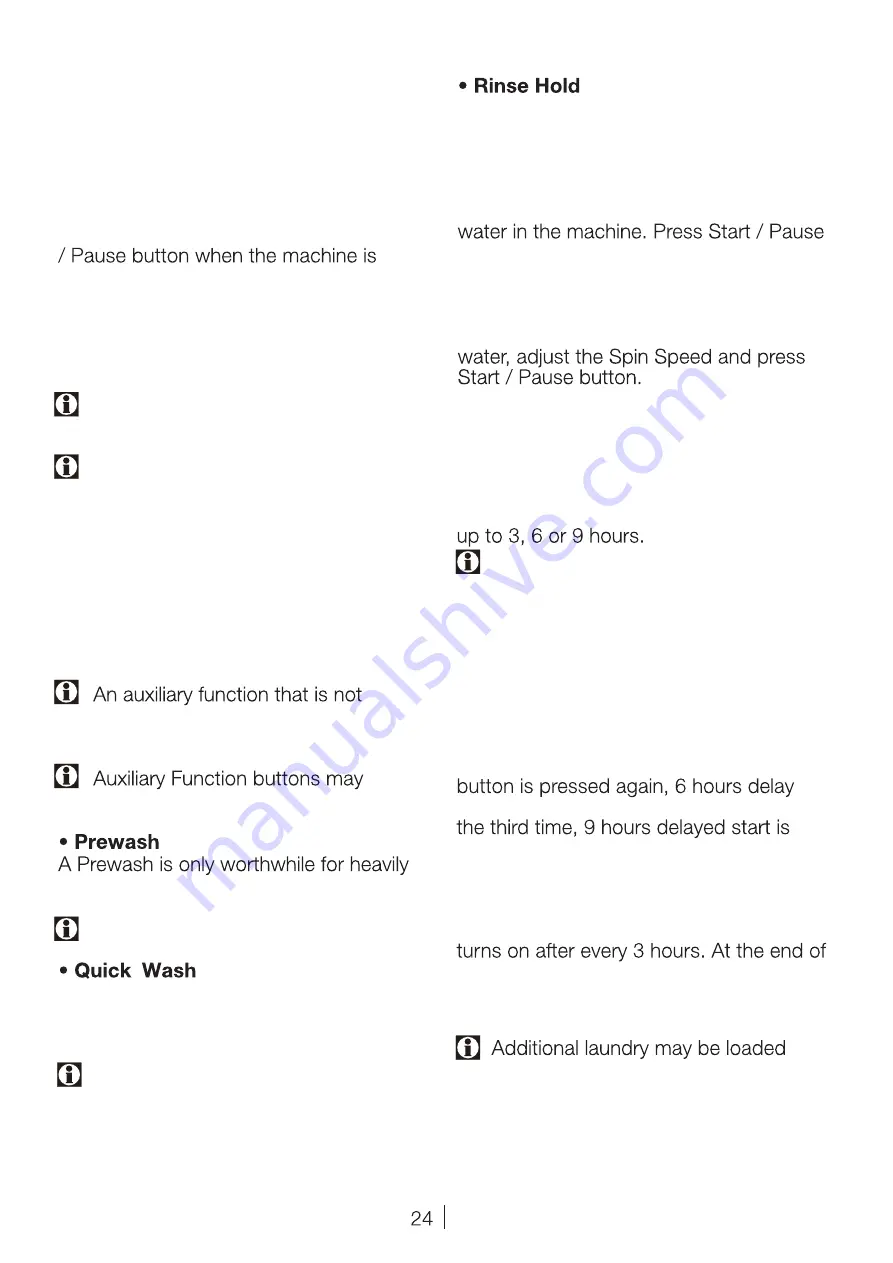 Beko vm 8120 w Installation & Operating Instructions And Washing Guidance Download Page 24