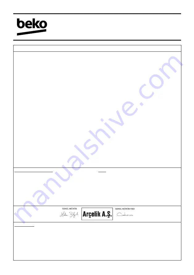 Beko WKM 4226 B User Manual Download Page 33