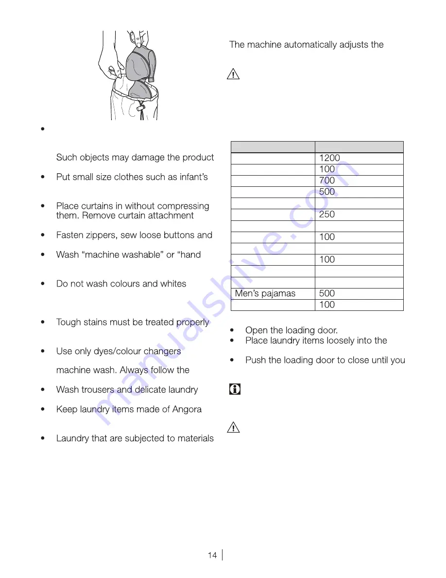 Beko WM7110W Скачать руководство пользователя страница 14