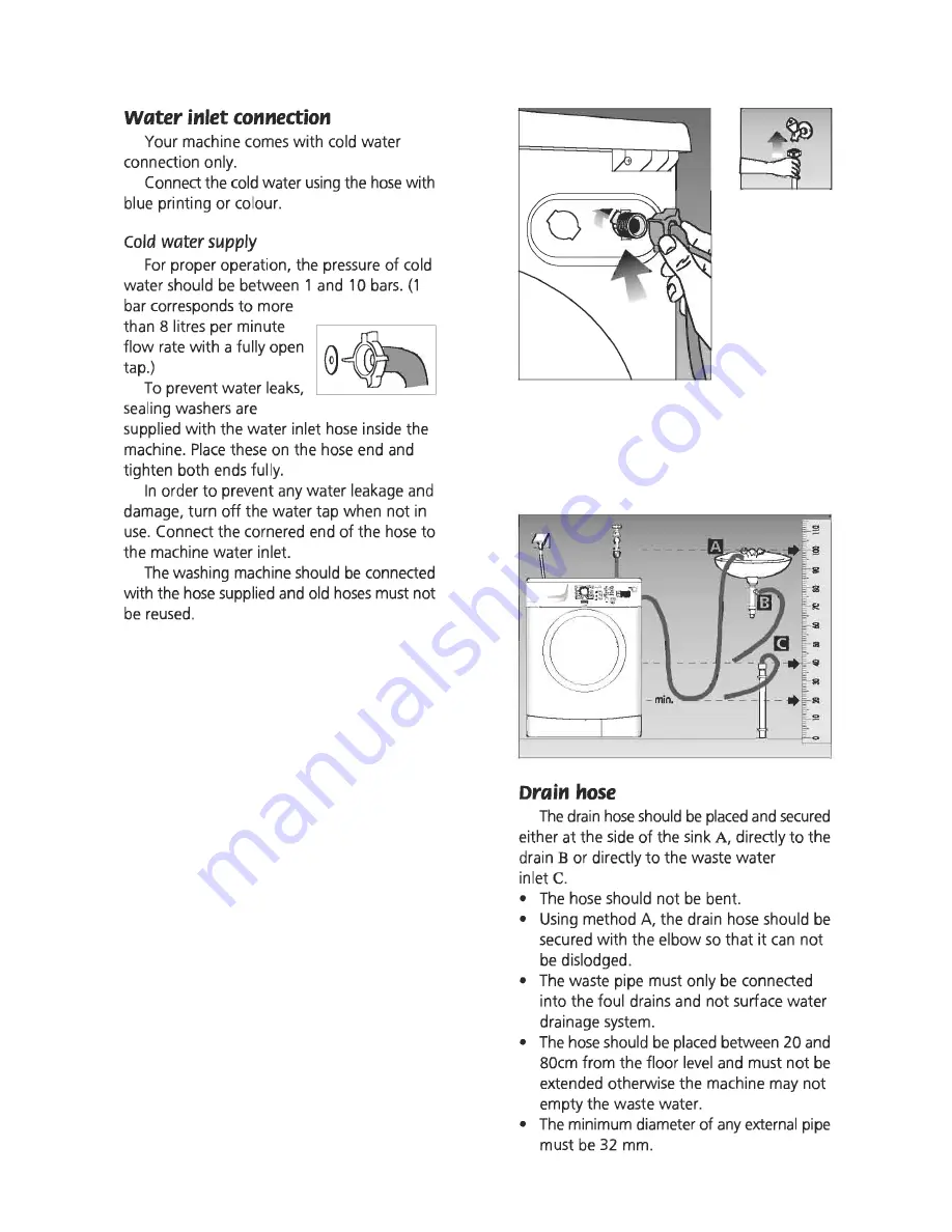 Beko WMA 745 S Installation & Operating Instructions And Washing Guidance Download Page 6