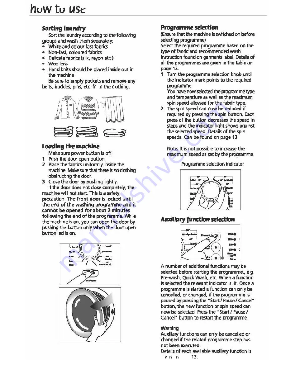 Beko WMA 745 S Installation & Operating Instructions And Washing Guidance Download Page 8