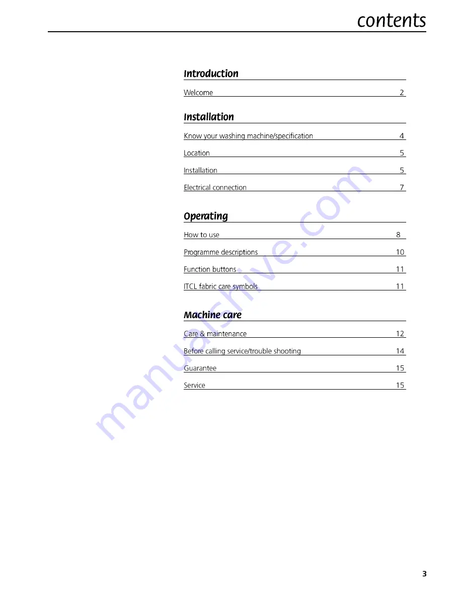 Beko WMA1613 Manual Download Page 2