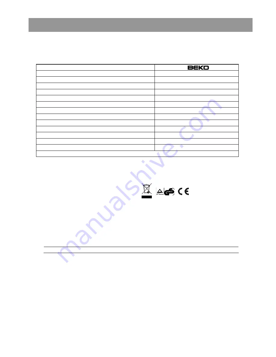 Beko WSA 14080 Instructions For Use Manual Download Page 23