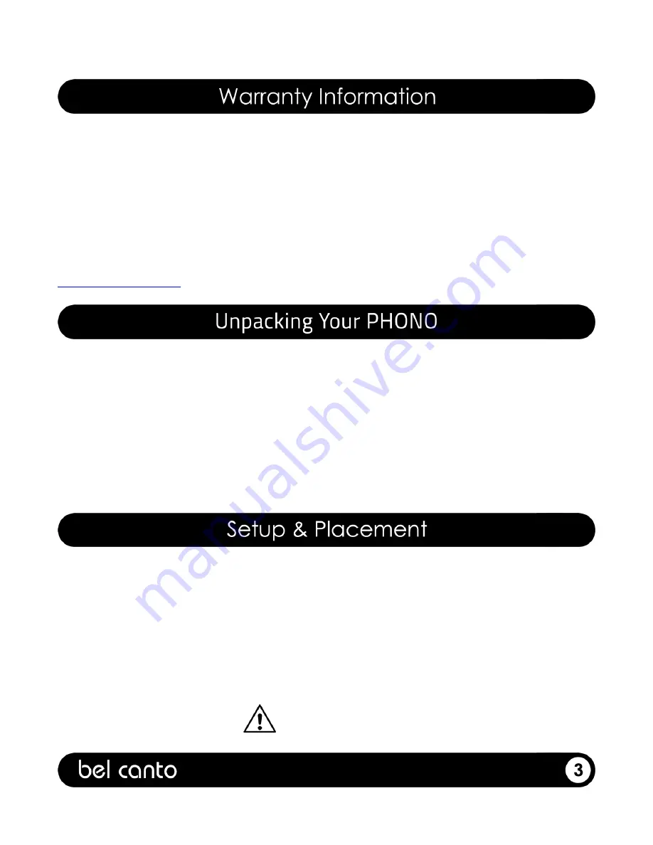 Bel Canto e.One Phono User Manual Download Page 4