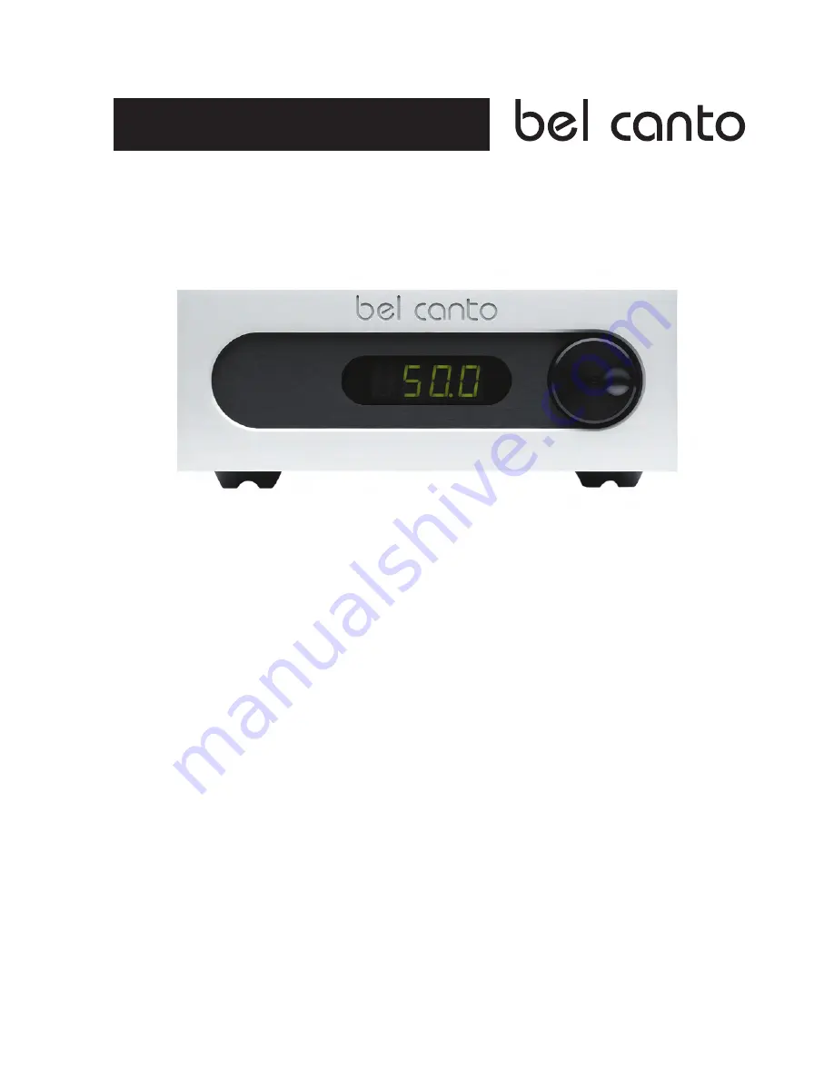 Bel Canto S300i e.One Series User Manual Download Page 1