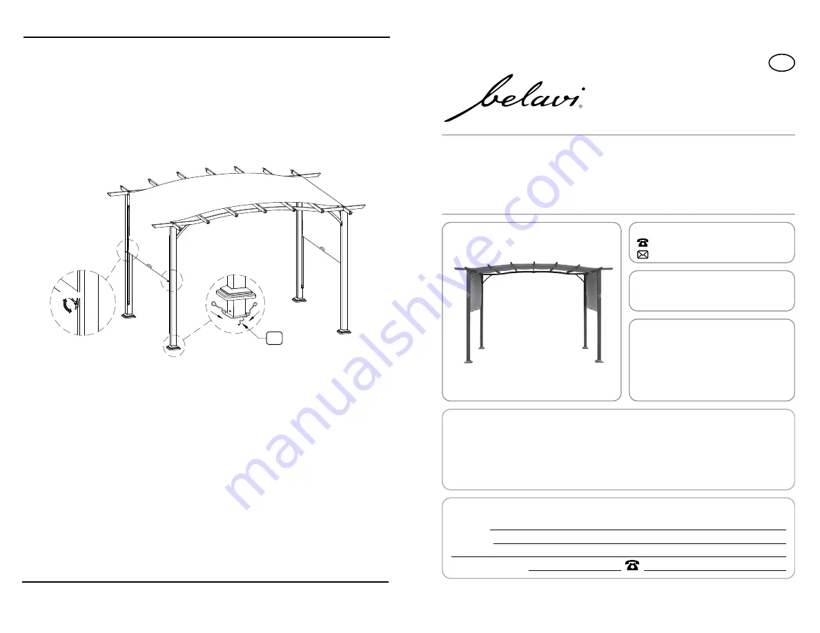 belavi PERGOLA Скачать руководство пользователя страница 22