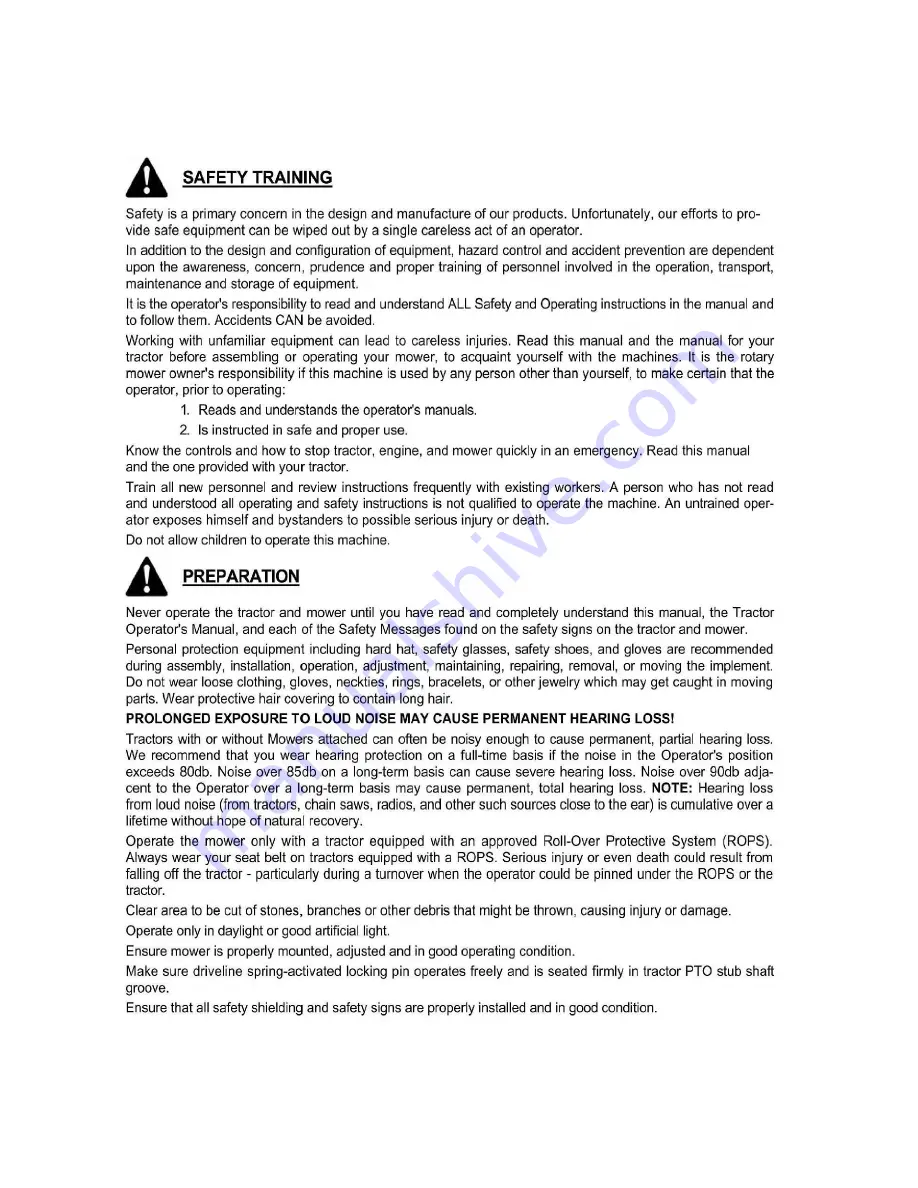 Belco TAR RIVER BFM-105 Operator'S Manual Download Page 4