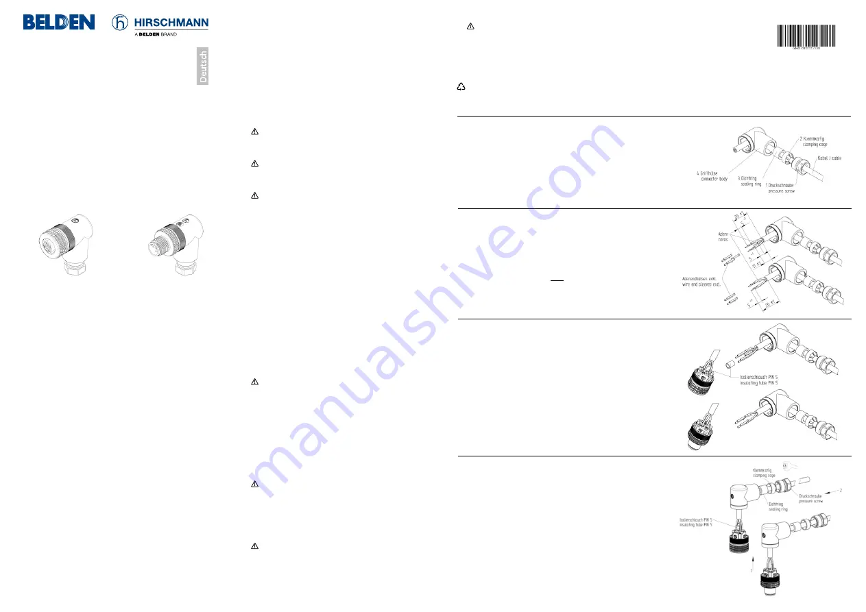 Belden Hirschmann ELWIKA 5012 PG7 Assembly Instructions Download Page 1