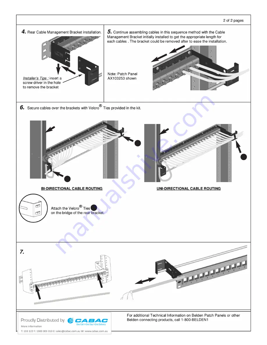 Belden Shielded KeyConnect Patch Panel Installation Manual Download Page 2