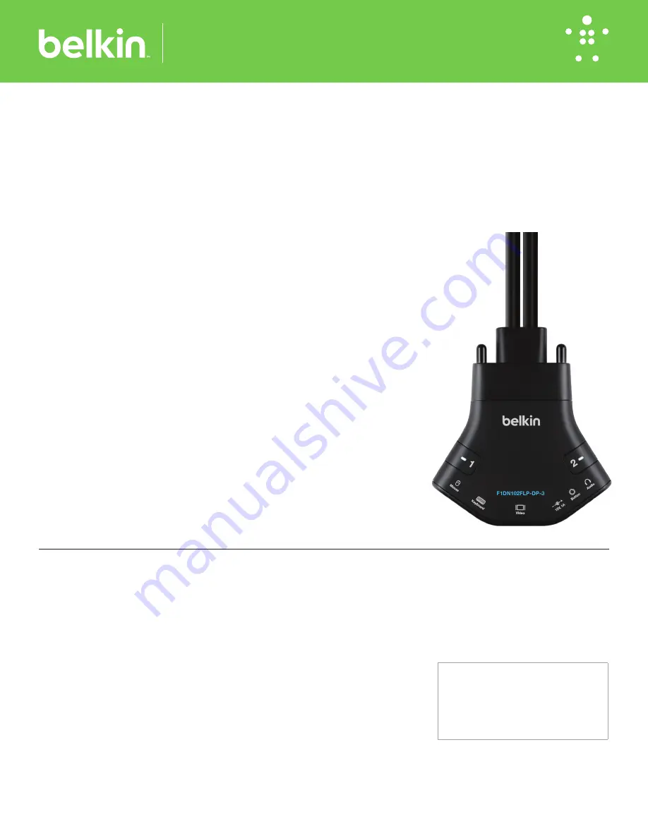 Belkin F1DN102FLP-DP-3 Скачать руководство пользователя страница 2