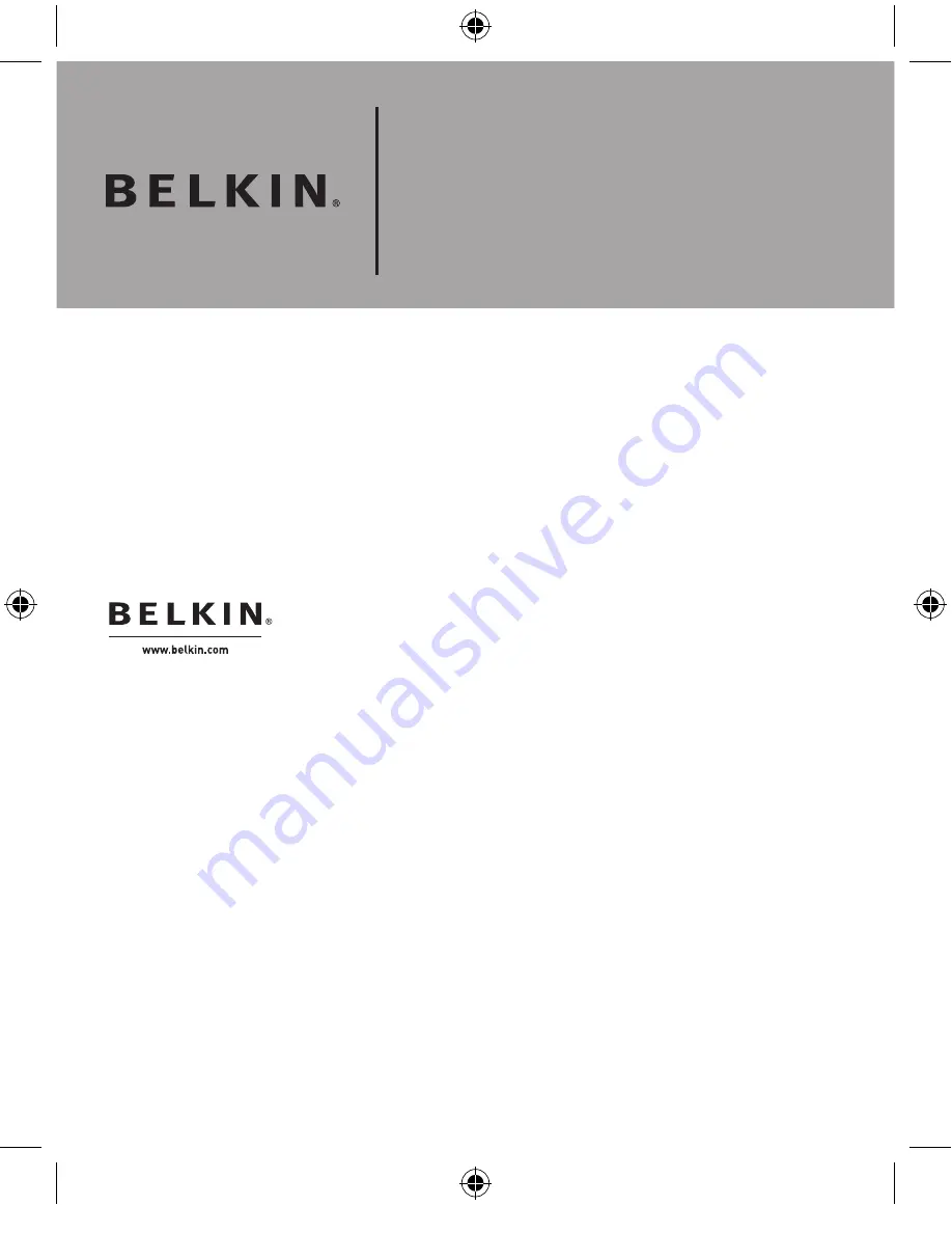 Belkin F8E857 User Manual Download Page 1