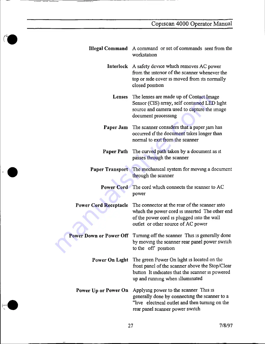 Bell and Howell Copiscan 4000 Operator'S Manual Download Page 33