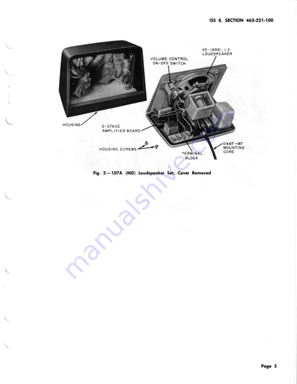 Bell System Practices SPOKESMAN 107 Series Manual Download Page 5