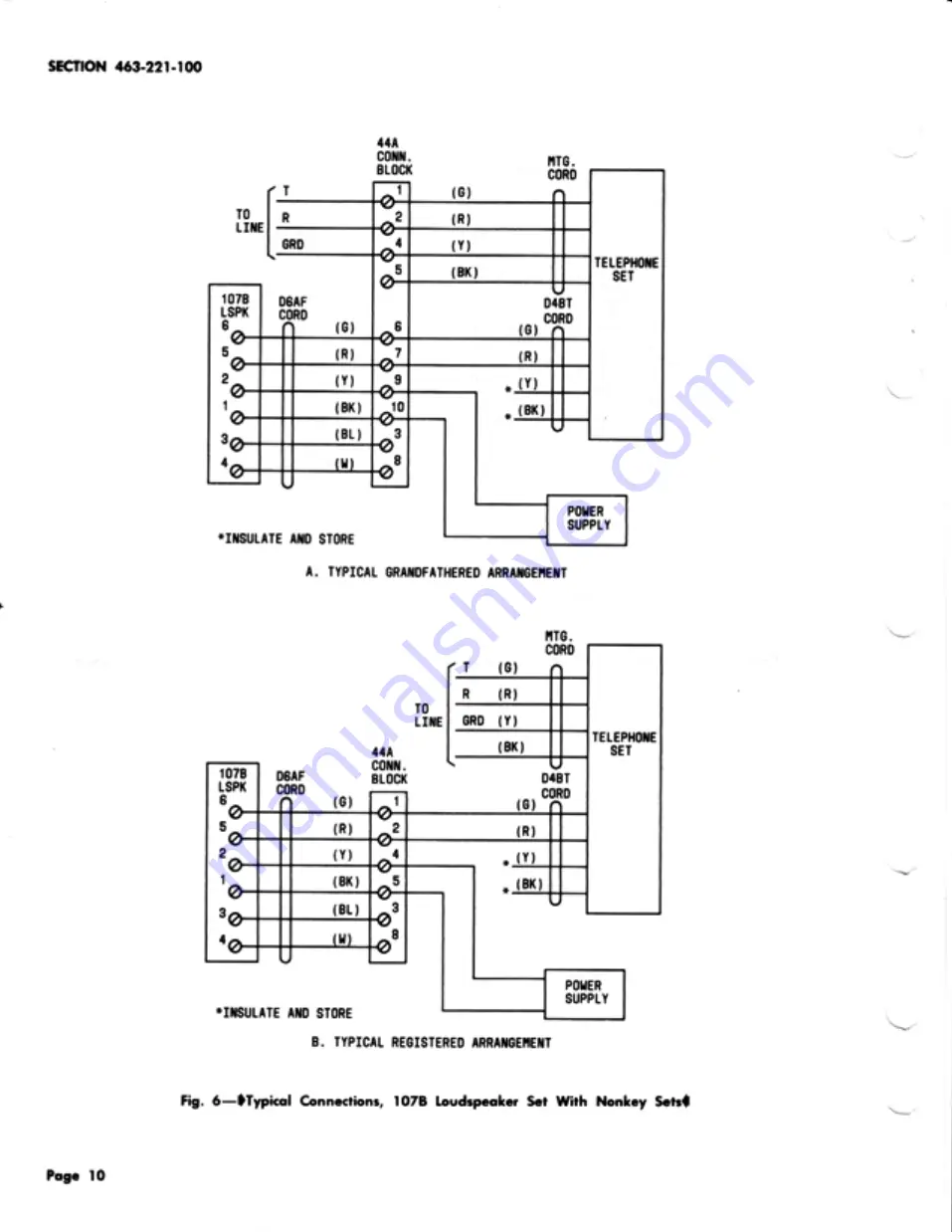 Bell System Practices SPOKESMAN 107 Series Manual Download Page 10