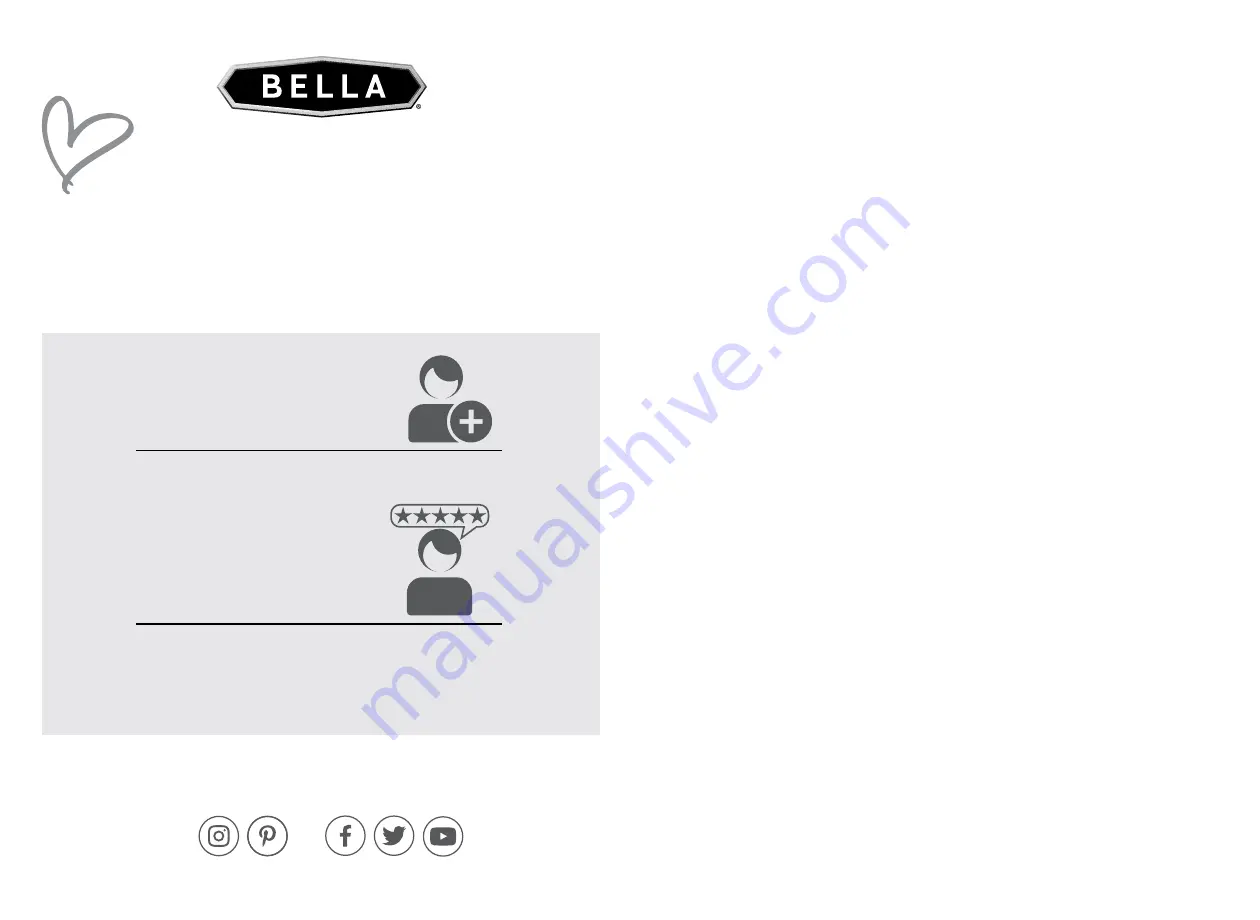 Bella 17212 Instruction Manual And Recipe Manual Download Page 2