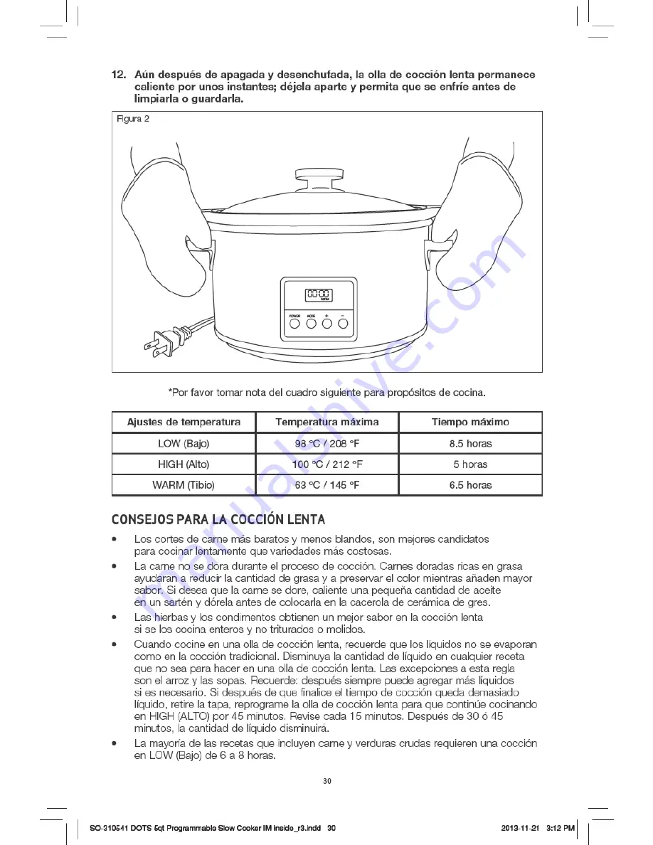 Bella 5Qt. Programmable Slow Cooker Instruction Manual Download Page 31