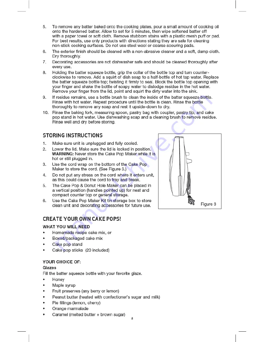 Bella CaKepop Instruction Manual Download Page 9