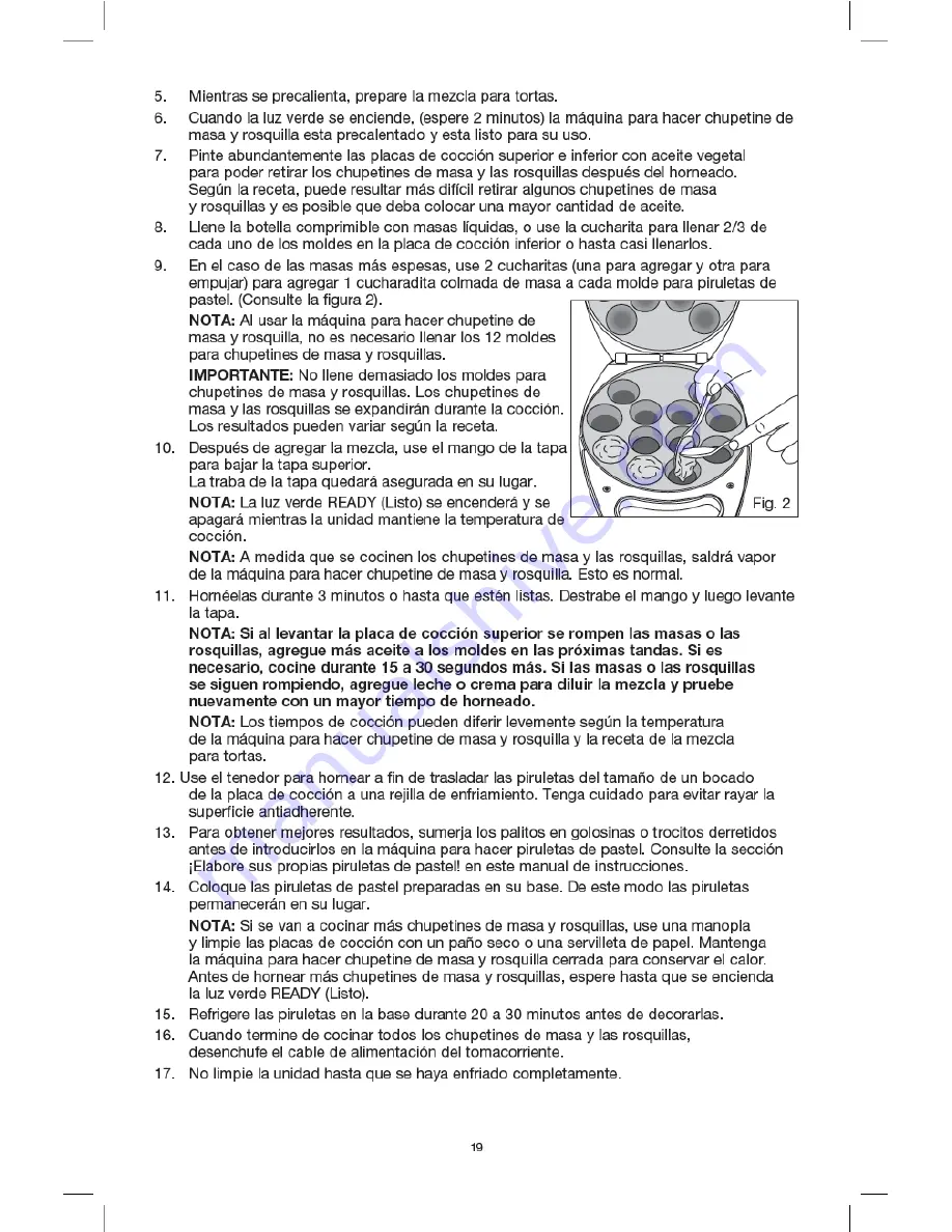 Bella CaKepop Instruction Manual Download Page 20