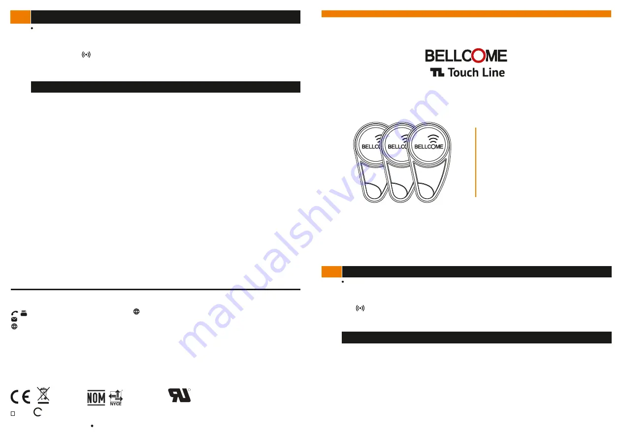 Bellcome RFID-TAG Manual Programming Instructions Download Page 1