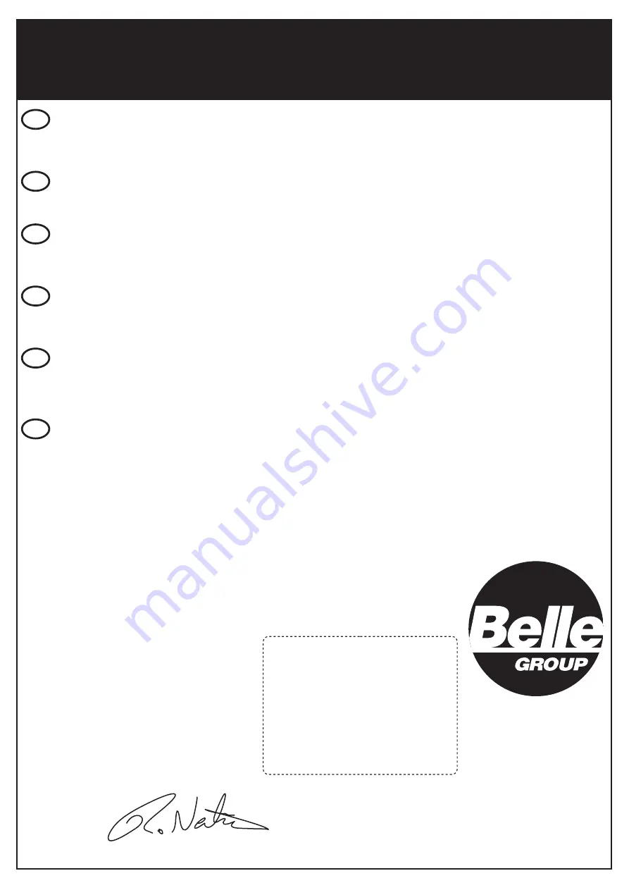 Belle Group PCX 12/36 Operator'S Manual Download Page 3