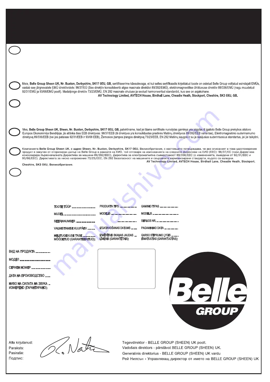 Belle Porto Screed Operator'S Manual Download Page 4