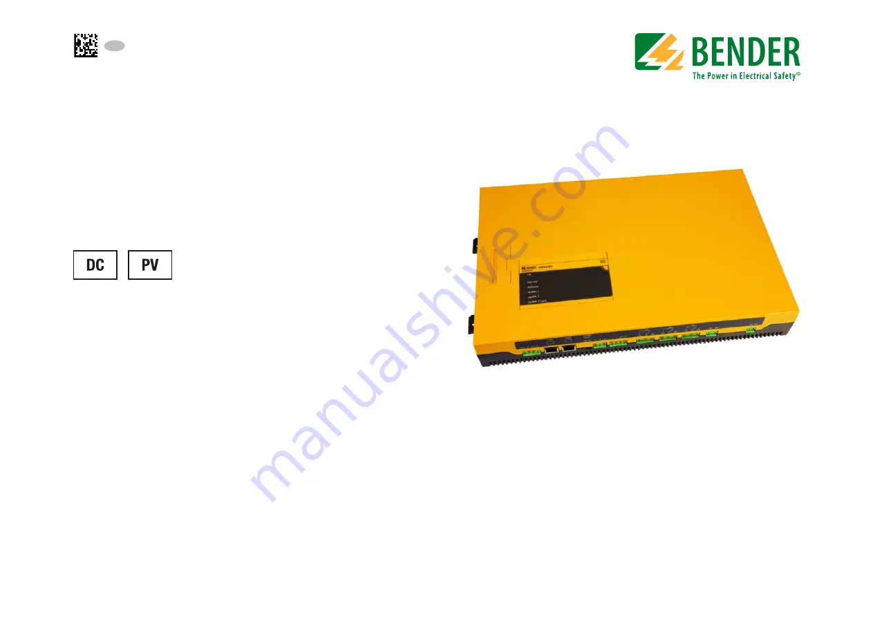 Bender ISOMETER isoPV1685RTU Manual Download Page 1