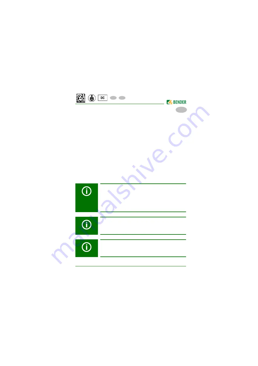 Bender ISOMETER isoUG425 Скачать руководство пользователя страница 1