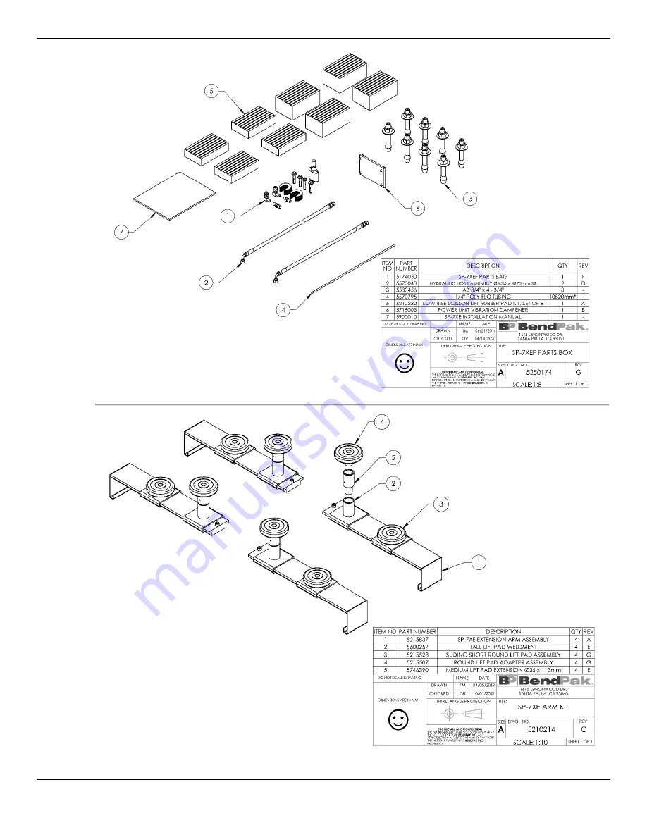 BendPak SP-7XE Installation And Operation Manual Download Page 64