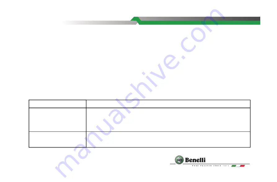 Benelli TNT 115 User Manual Download Page 22