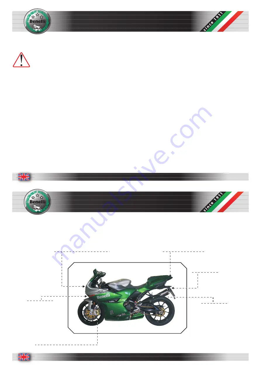 Benelli Tornado Naked Tre 1130 Owner'S Manual Download Page 9